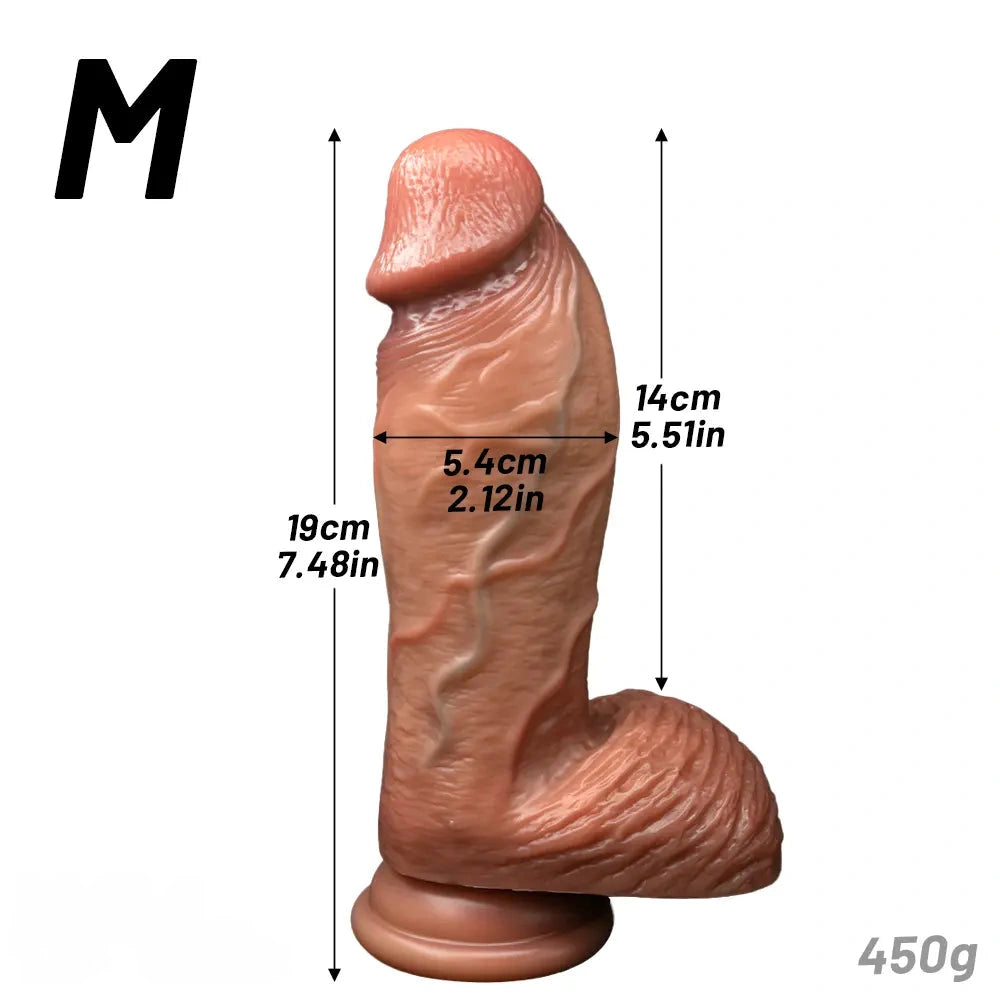 6.69in 7.48in 8.26in 9.25in Realistic Penis Strap on Thick Dildo For G-Spot