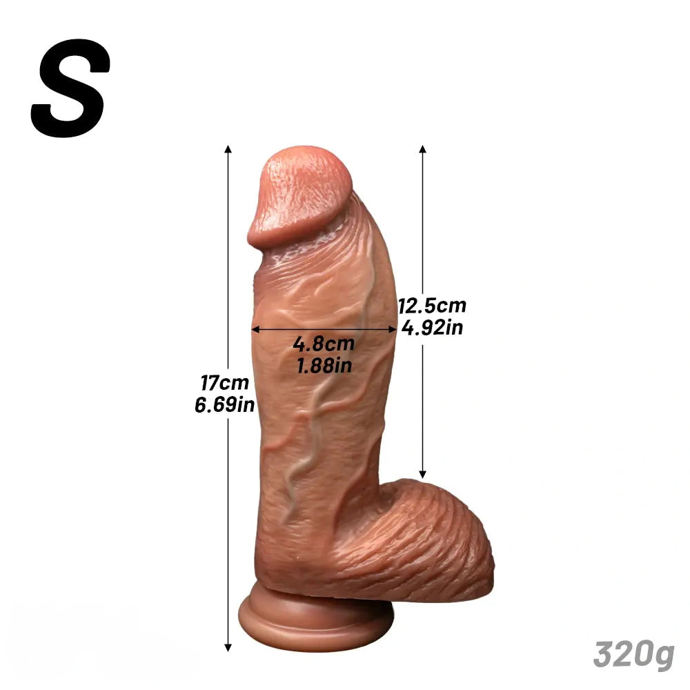 6.69in 7.48in 8.26in 9.25in Realistic Penis Strap on Thick Dildo For G-Spot