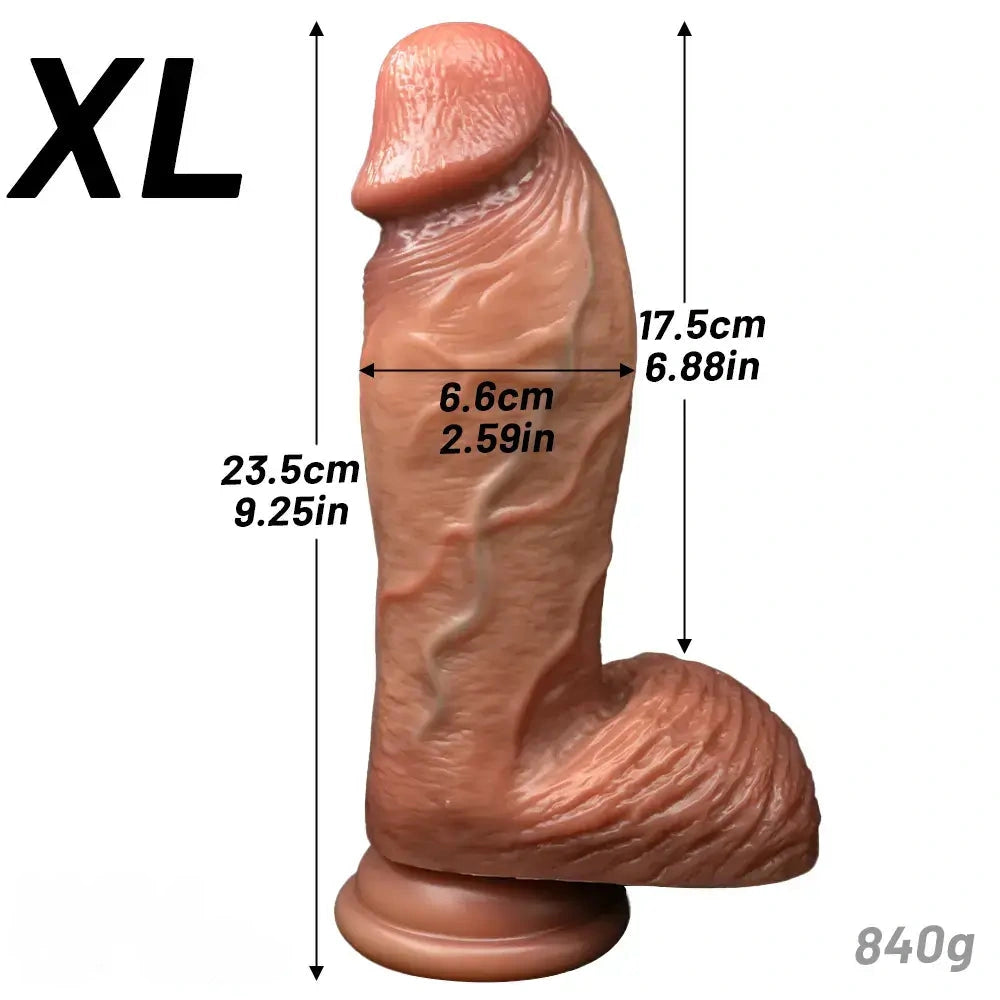 6.69in 7.48in 8.26in 9.25in Realistic Penis Strap on Thick Dildo For G-Spot