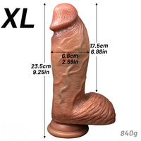 6.69in 7.48in 8.26in 9.25in Realistic Penis Strap on Thick Dildo For G-Spot