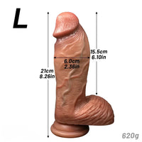 6.69in 7.48in 8.26in 9.25in Realistic Penis Strap on Thick Dildo For G-Spot