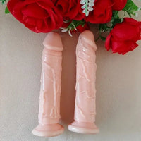 6.69in 7.48in 8.27in Realistic Veined Personal Massager PVC Dildo