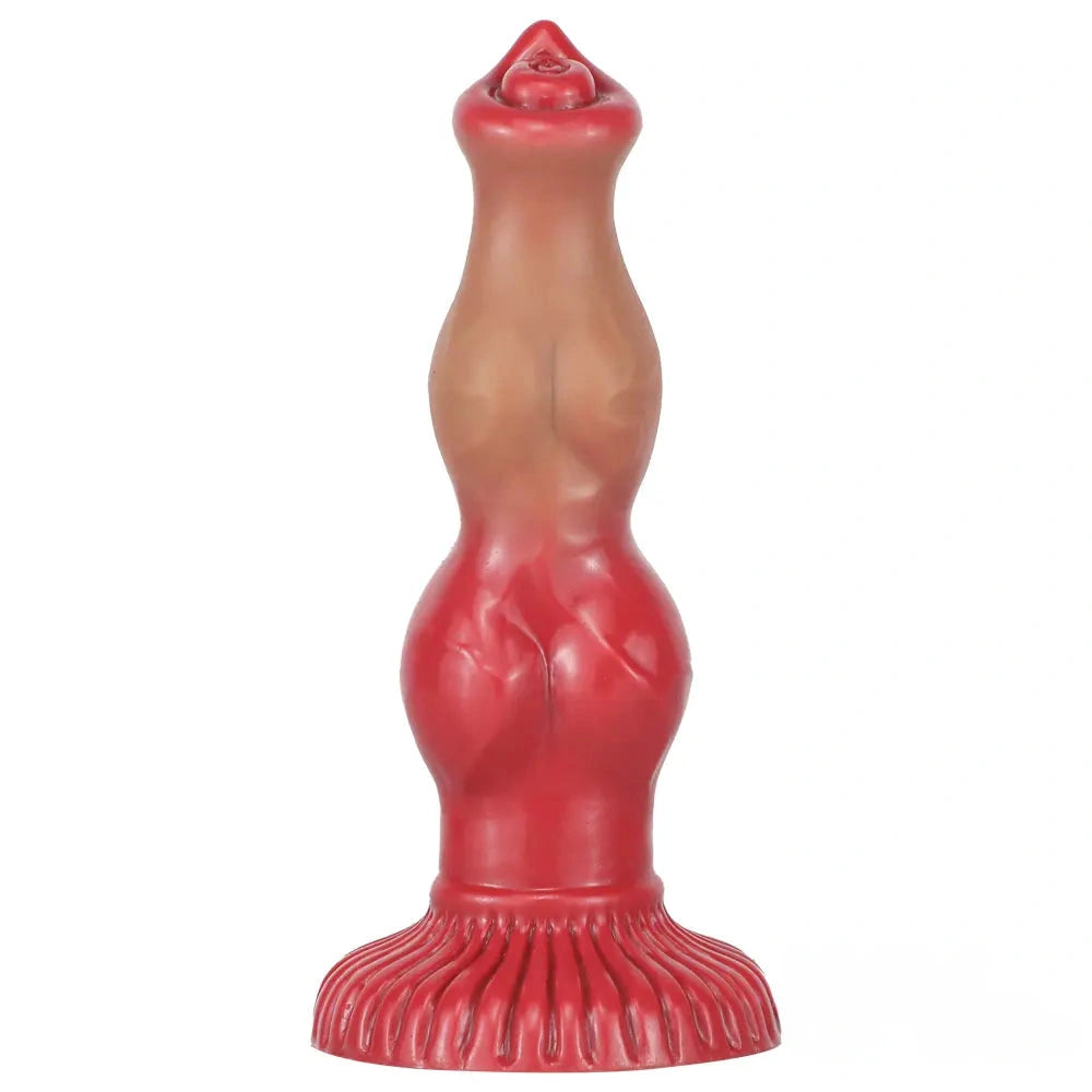 6.69in 7.48in 9.06in SML Silicone Fantasy Animal Dog Soft Cock Dildo