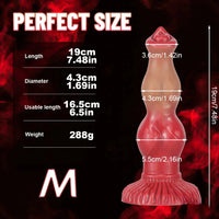 6.69in 7.48in 9.06in SML Silicone Fantasy Animal Dog Soft Cock Dildo