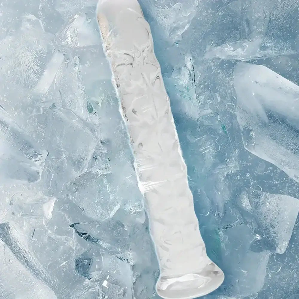 6.69in 7.68in Glass Clear Prostate Lifelike Dildo For Men Women
