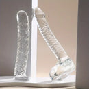 6.69in 7.68in Glass Clear Prostate Lifelike Dildo For Men Women