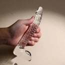 6.69in 7.68in Glass Clear Prostate Lifelike Dildo For Men Women