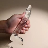 6.69in 7.68in Glass Clear Prostate Lifelike Dildo For Men Women