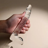 6.69in 7.68in Glass Clear Prostate Lifelike Dildo For Men Women