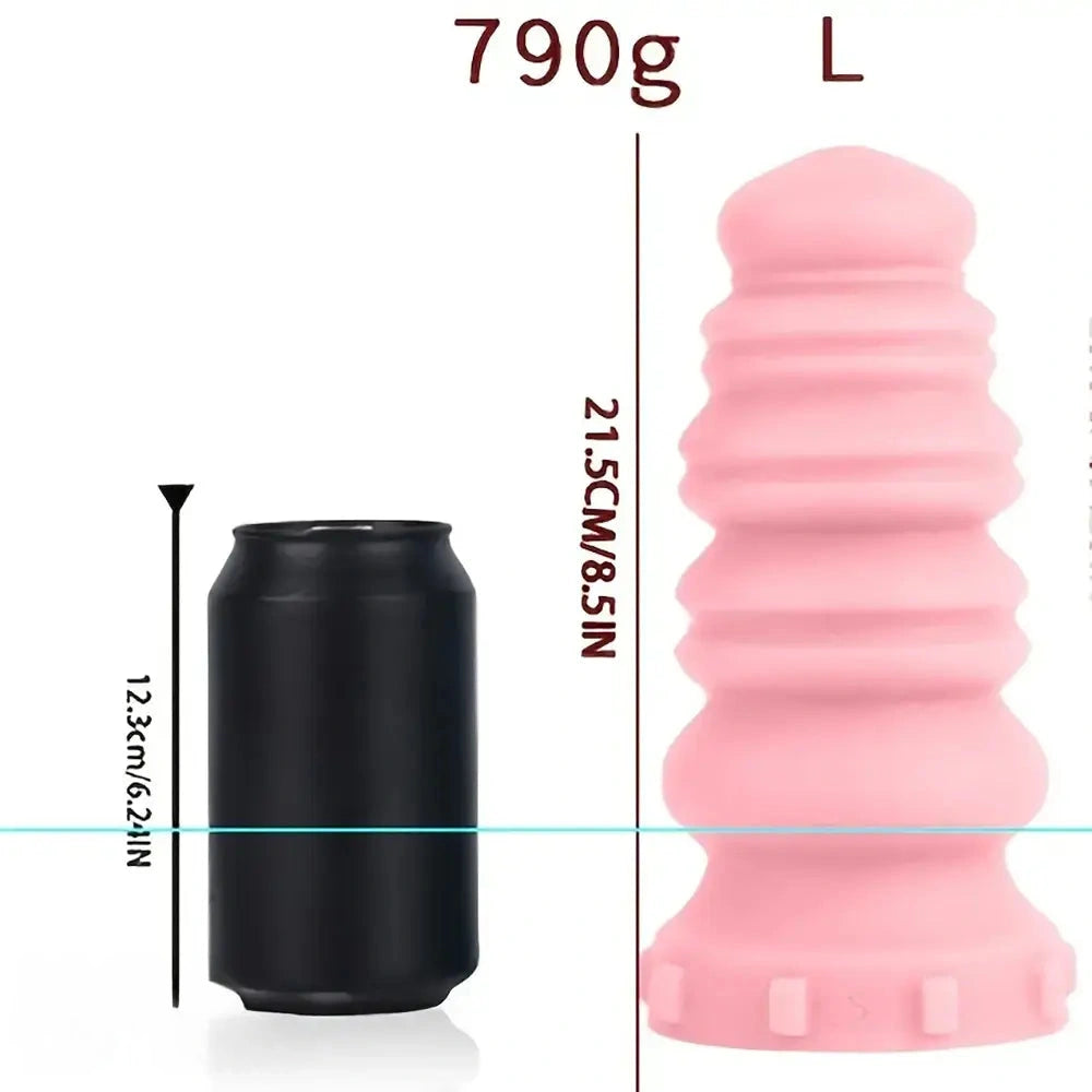 6.69in 7.87in 8.46in 9.25in 10.24in Soft Silicone Real Big Macaron Thick Dildo