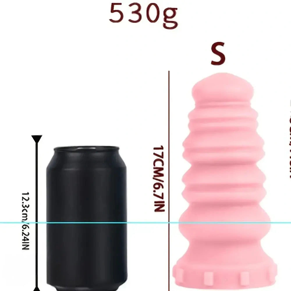 6.69in 7.87in 8.46in 9.25in 10.24in Soft Silicone Real Big Macaron Thick Dildo