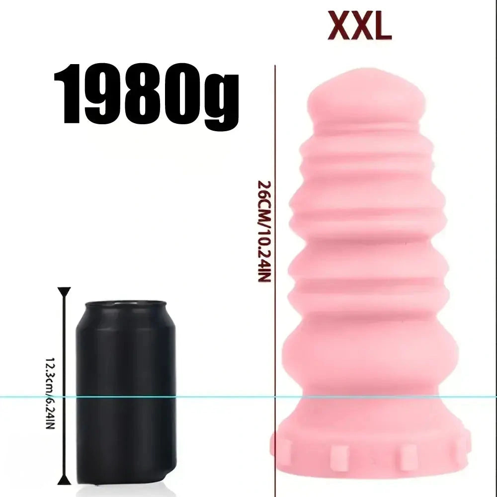 6.69in 7.87in 8.46in 9.25in 10.24in Soft Silicone Real Big Macaron Thick Dildo
