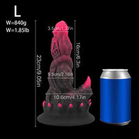6.69in 7.87in 9.05in Fantasy Big Monster Spiked Silicone Soft Dildo
