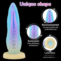 6.69in 7.87in 9.05in Fantasy Octopus Tentacle Silicone Soft Dildo