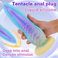 6.69in 7.87in 9.05in Fantasy Octopus Tentacle Silicone Soft Dildo