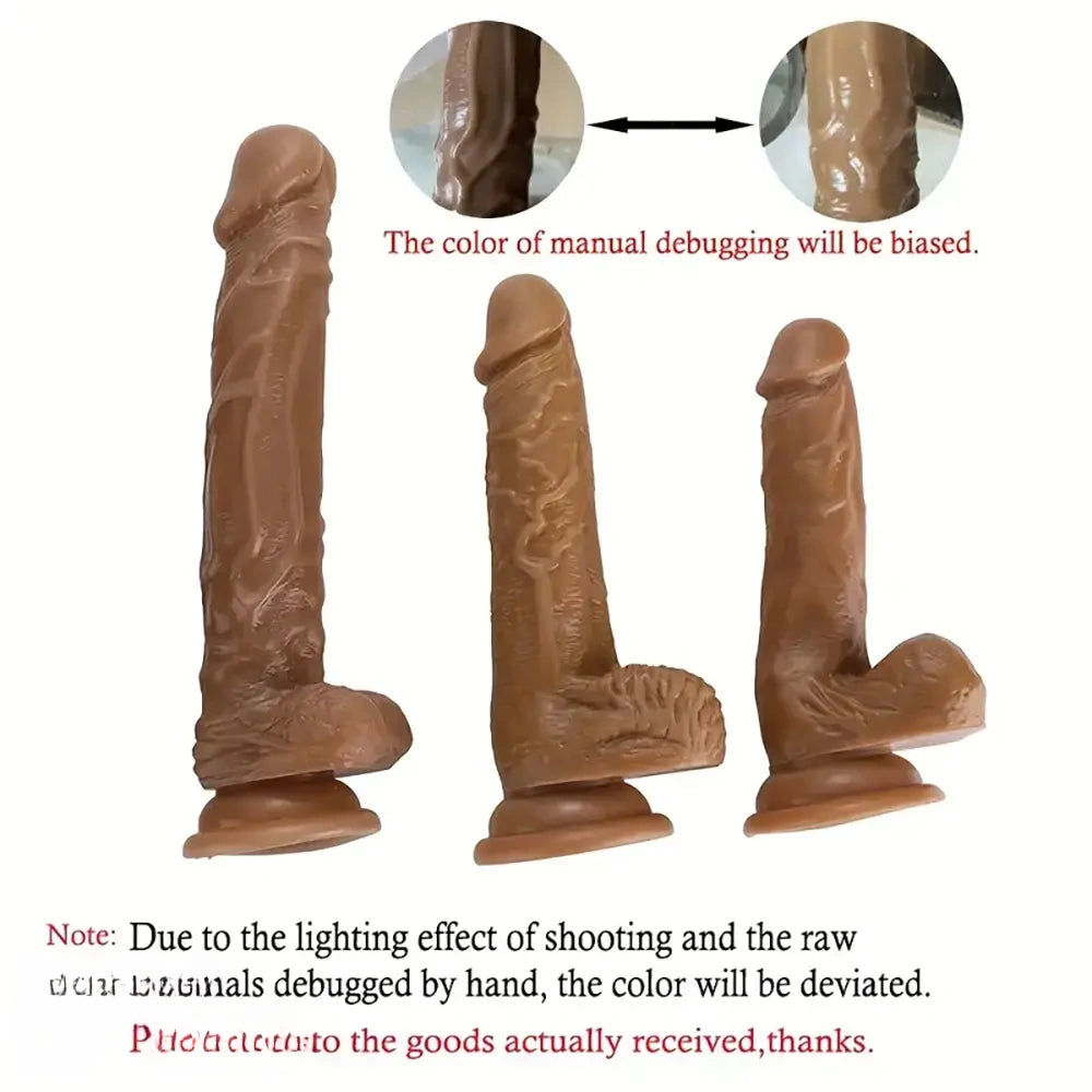 6.69in 7.88in 9.85in Real Penis Strong Suction Cup PVC Cock Dildo