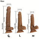 6.69in 7.88in 9.85in Real Penis Strong Suction Cup PVC Cock Dildo