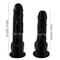 6.69in 8.07in Big Black Dildo For G-Spot Intense Stimulation Masturbator