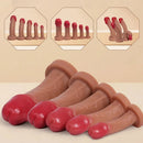 6.69in 8.26in 9.25in 10.62in 12.79in Mushroom Head Silicone Soft Dildo