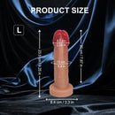6.69in 8.26in 9.25in 10.62in 12.79in Mushroom Head Silicone Soft Dildo