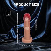 6.69in 8.26in 9.25in 10.62in 12.79in Mushroom Head Silicone Soft Dildo