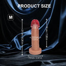 6.69in 8.26in 9.25in 10.62in 12.79in Mushroom Head Silicone Soft Dildo
