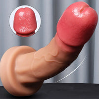 6.69in 8.26in 9.25in 10.62in 12.79in Mushroom Head Silicone Soft Dildo