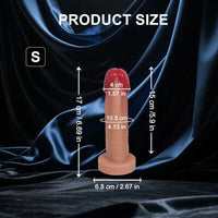 6.69in 8.26in 9.25in 10.62in 12.79in Mushroom Head Silicone Soft Dildo