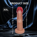 6.69in 8.26in 9.25in 10.62in 12.79in Mushroom Head Silicone Soft Dildo