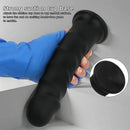 6.69in 8.46in 9.84in Black Mushroom Head Silicone Soft Dildo For Love