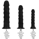6.69in 8.46in 9.84in Black Mushroom Head Silicone Soft Dildo For Love