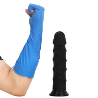 6.69in 8.46in 9.84in Black Mushroom Head Silicone Soft Dildo For Love