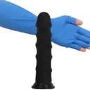 6.69in 8.46in 9.84in Black Mushroom Head Silicone Soft Dildo For Love
