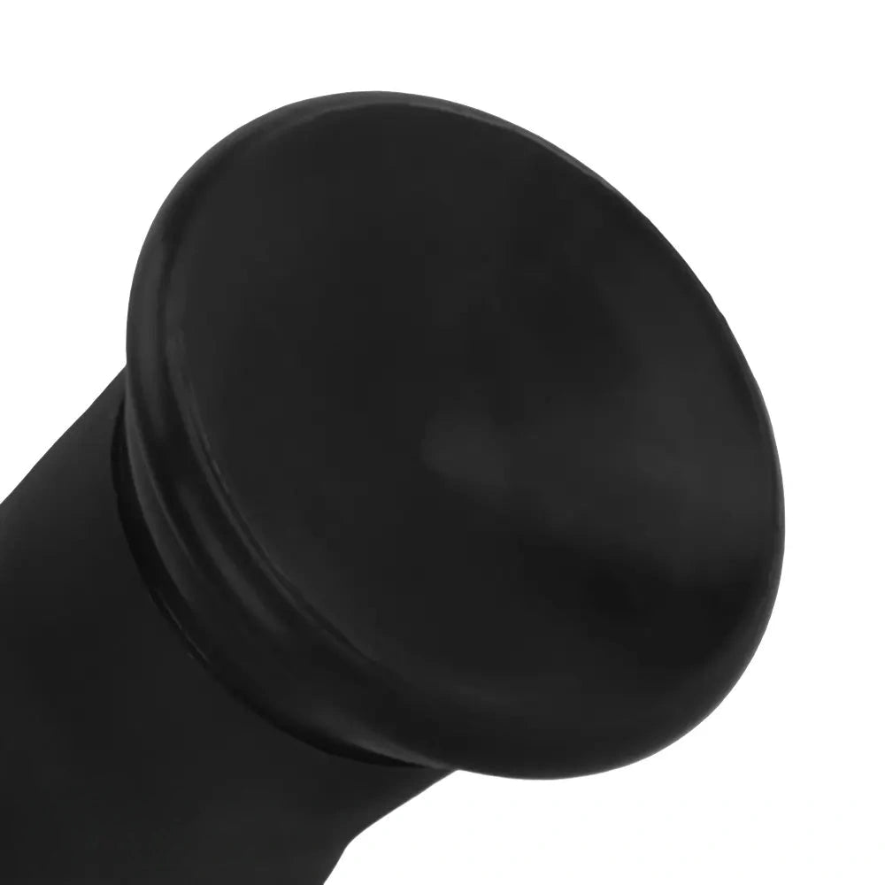 6.69in 8.46in 9.84in Black Mushroom Head Silicone Soft Dildo For Love