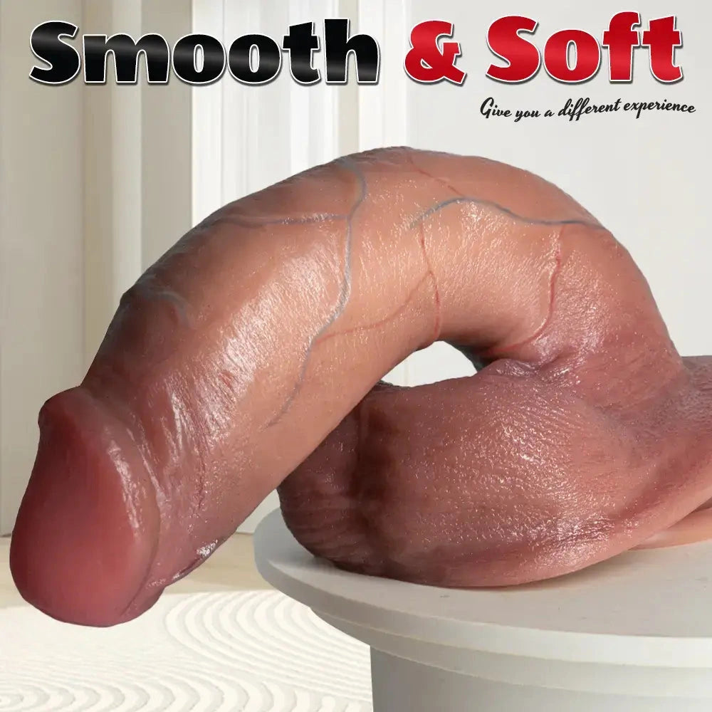 6.69in 8.46in Lifelike Strap on Silicone Soft Dildo Real Natural Touch Cock Dildo