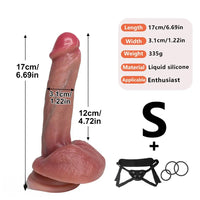 6.69in 8.46in Lifelike Strap on Silicone Soft Dildo Real Natural Touch Cock Dildo