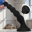 6.69in 8.66in 10.23in Black Silicone Soft Large Anal Plug/Bead Dildo