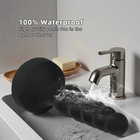 6.69in 8.66in 10.23in Black Silicone Soft Large Anal Plug/Bead Dildo