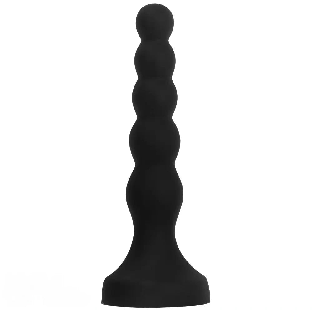 6.69in 8.66in 10.23in Black Silicone Soft Large Anal Plug/Bead Dildo
