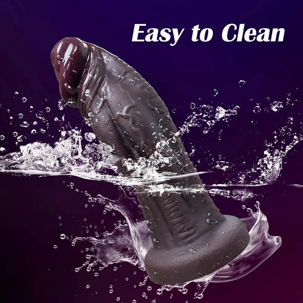 6.69in 8.66in 10.24in 11.42in 12.99in Thick Glans Real Veins Silicone Big Dildo