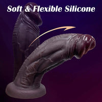 6.69in 8.66in 10.24in 11.42in 12.99in Thick Glans Real Veins Silicone Big Dildo