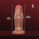 6.69in 8.66in 10.24in 11.42in 12.99in Thick Glans Real Veins Silicone Big Dildo