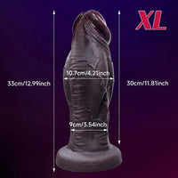 6.69in 8.66in 10.24in 11.42in 12.99in Thick Glans Real Veins Silicone Big Dildo