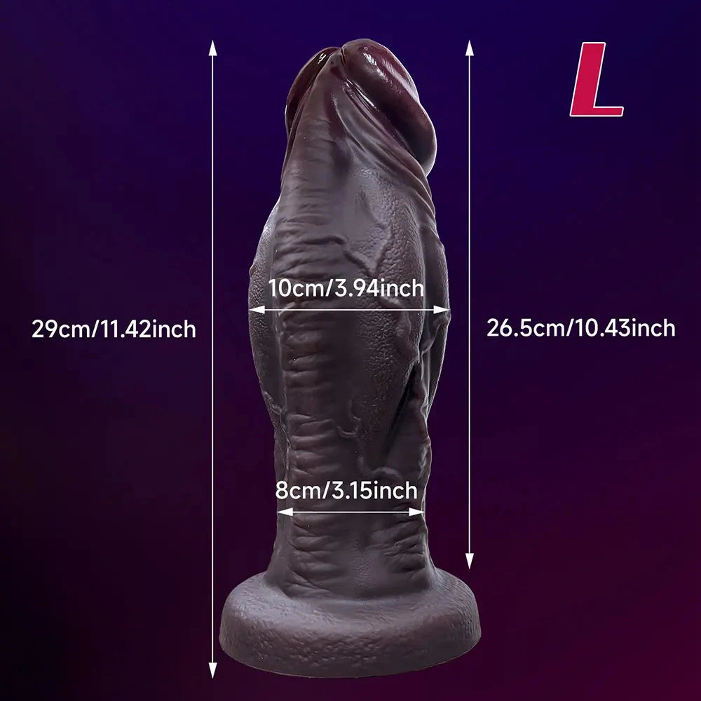 6.69in 8.66in 10.24in 11.42in 12.99in Thick Glans Real Veins Silicone Big Dildo