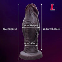 6.69in 8.66in 10.24in 11.42in 12.99in Thick Glans Real Veins Silicone Big Dildo