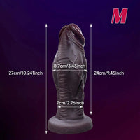 6.69in 8.66in 10.24in 11.42in 12.99in Thick Glans Real Veins Silicone Big Dildo
