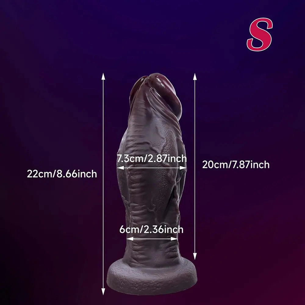 6.69in 8.66in 10.24in 11.42in 12.99in Thick Glans Real Veins Silicone Big Dildo