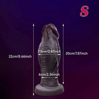 6.69in 8.66in 10.24in 11.42in 12.99in Thick Glans Real Veins Silicone Big Dildo