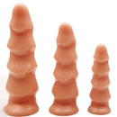 6.69in 8.66in 10.24in Exotic Wavy Anal Big PVC Dildo Butt Plug