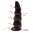 6.69in 8.66in 10.24in Exotic Wavy Anal Big PVC Dildo Butt Plug